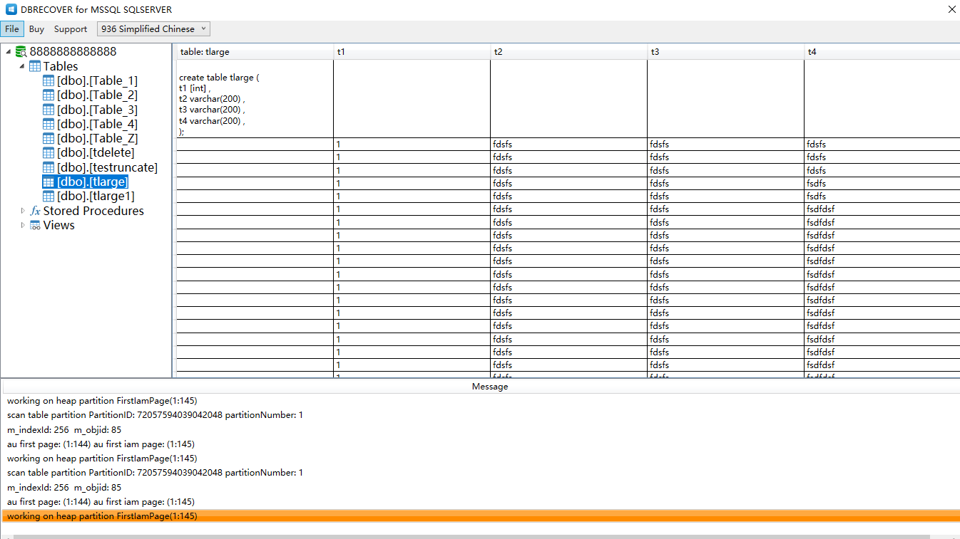 DBRECOVER for MS SQL Server