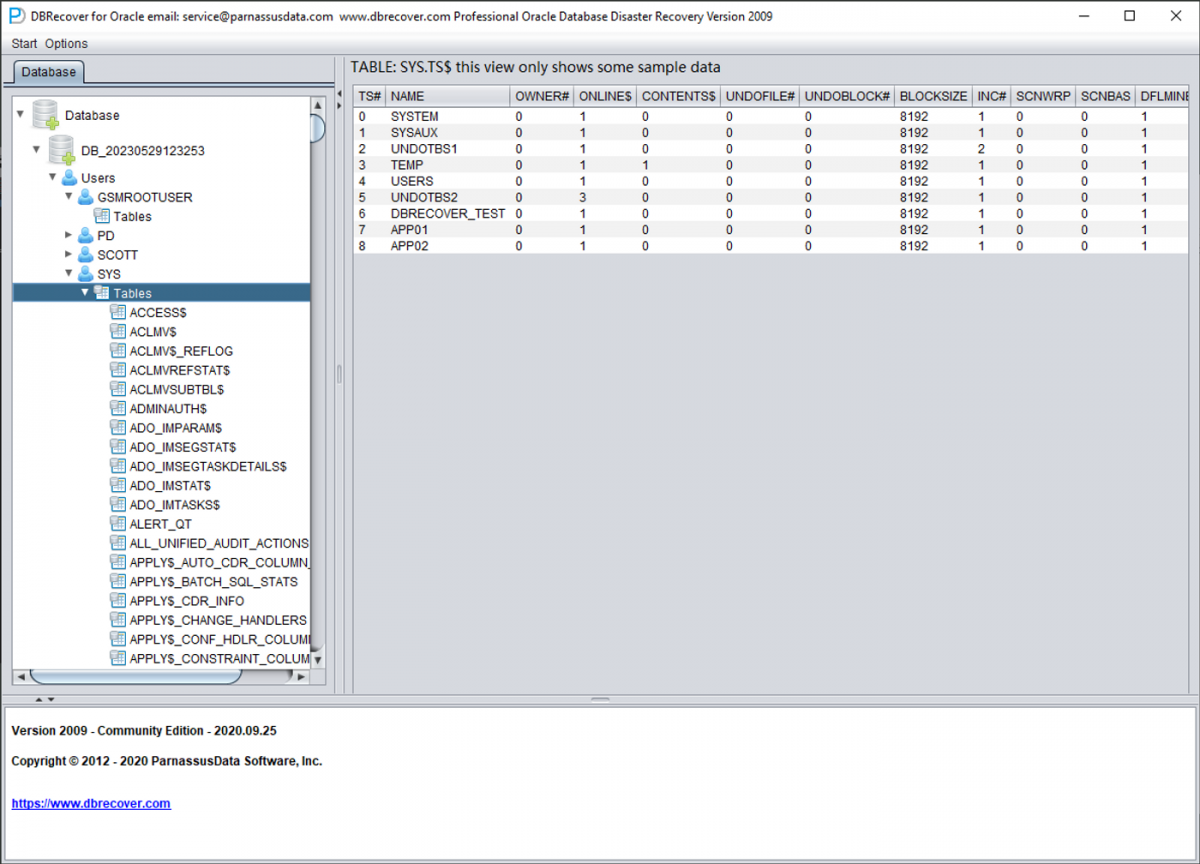 DBRECOVER for Oracle Recovery Scenario: Ransomware malware encrypts and damages datafiles