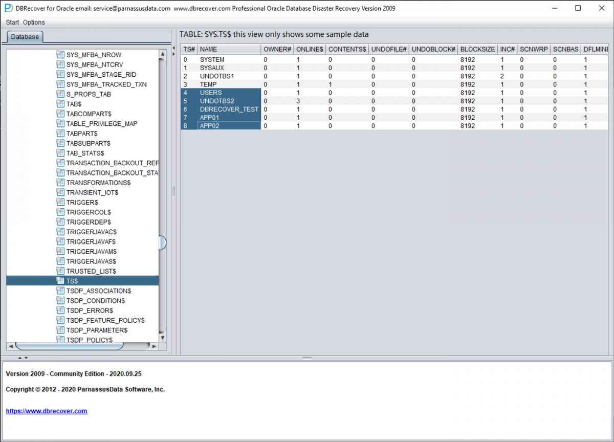 DBRECOVER for Oracle Recovery Scenario: Ransomware malware encrypts and damages datafiles